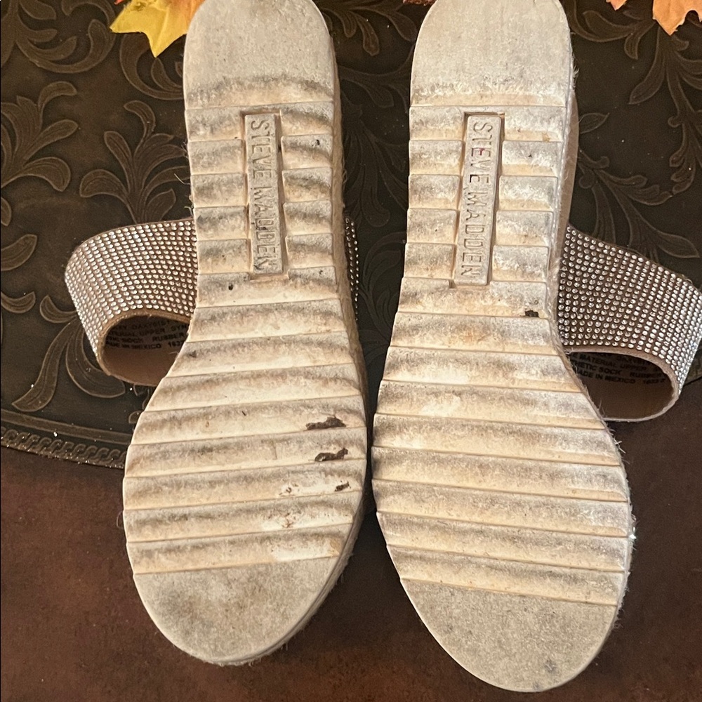 Steve Madden Women's Sparkling Silver Sandals - Picture 3 of 6